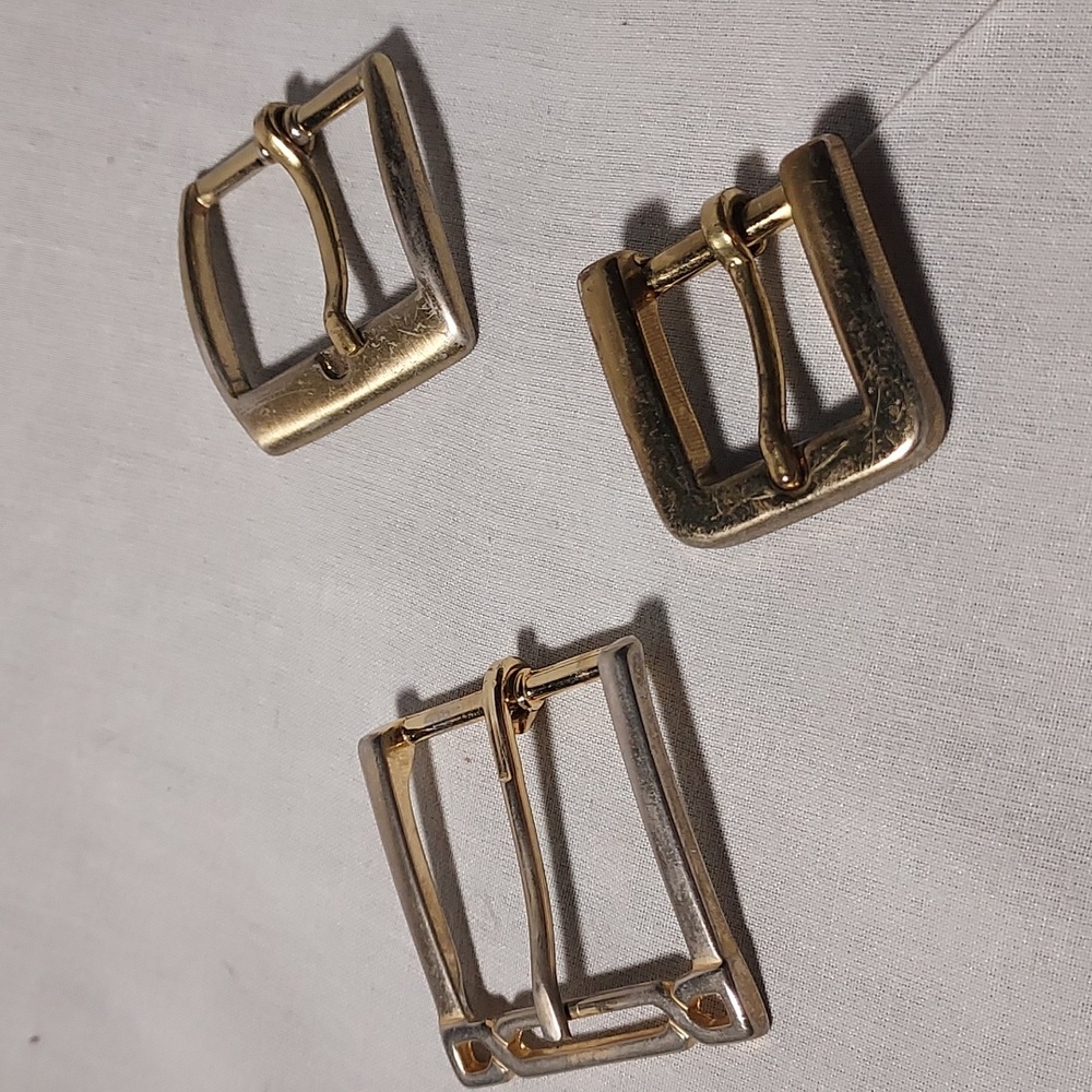 Vintage Belt Buckles Lot of 3 Single Prong
